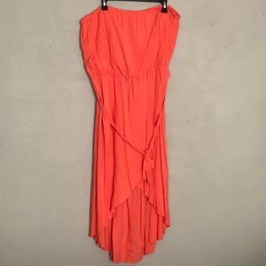 Strapless high low dress